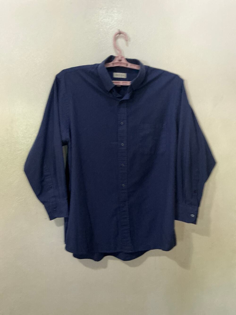 VanHeusen blue long sleeve shirt size 17 1/2